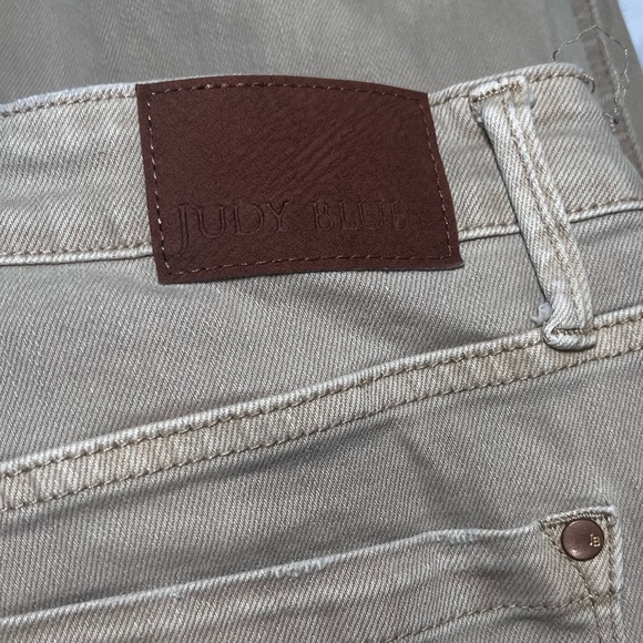 Judy Blue Bootcut Khaki Tan Jeans Stretchy Flare Mid Rise Size 13/31 JB88504 - Picture 4 of 9